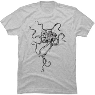 เสื้อยืด Design By Humans Mens Octopus By Taojb - - : เสื้อผ้า รองเท้า และเครื่องประดับ