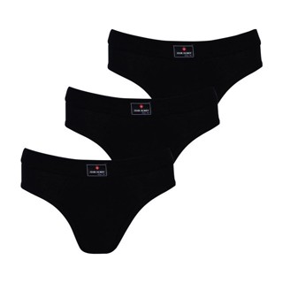 JOHN HENRY UNDERWEAR Trendy Essential กางเกงชั้นในผู้ชาย ทรงบรี๊ฟ รุ่น JU JU29001 Pack3 สีดำ