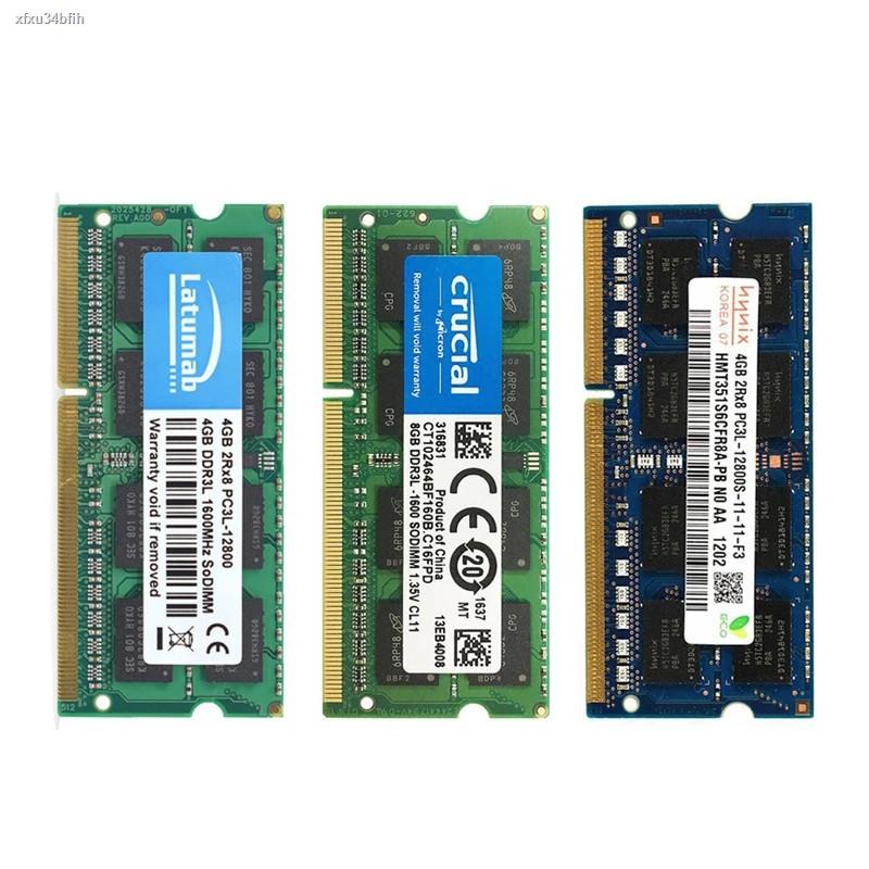 Replacement USED DDR3 LAPTOP RAM 2GB 4GB 8GB 1066Mhz 1333Mhz 1600Mhz 1866Mhz NOTEBOOK MEMORY DDR3L LOW VOLTAGE 1.5V 1.35