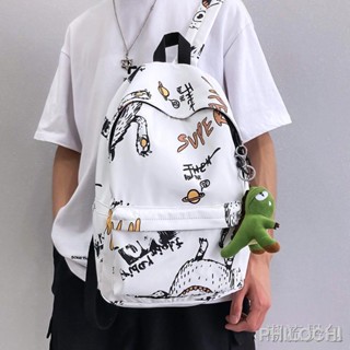 พร้อมส่งจ้า🎒พิมพ์กระเป๋าเป้สะพายหลังความจุขนาดใหญ่เทรนด์แฟชั่นกระเป๋านักเรียนชายมัธยมต้น in