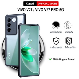 Xundd Vivo S16 / V27 Pro เคสโทรศัพท์ ป้องกันลายนิ้วมือ ใส ฝาหลัง ถุงลมนิรภัย กันกระแทก สําหรับ Vivo S16 / V27 Pro