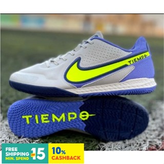 Tiempo Legend 9 Elite IC รองเท้าฟุตซอลหนัง พื้นแบน สําหรับผู้ชาย ไซซ์ 39-45