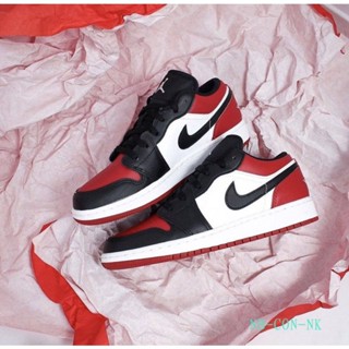 👟🔥ของแท้100% Nike AIR JORDAN 1 LOW BRED TOE