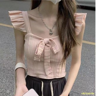 🎀SPOT#💯ท่อนสั้นมีสายสะดือ กุทัณฑ์ เสื้อสายเดี่ยว แขนพอง เสื้อเปิดไหล่