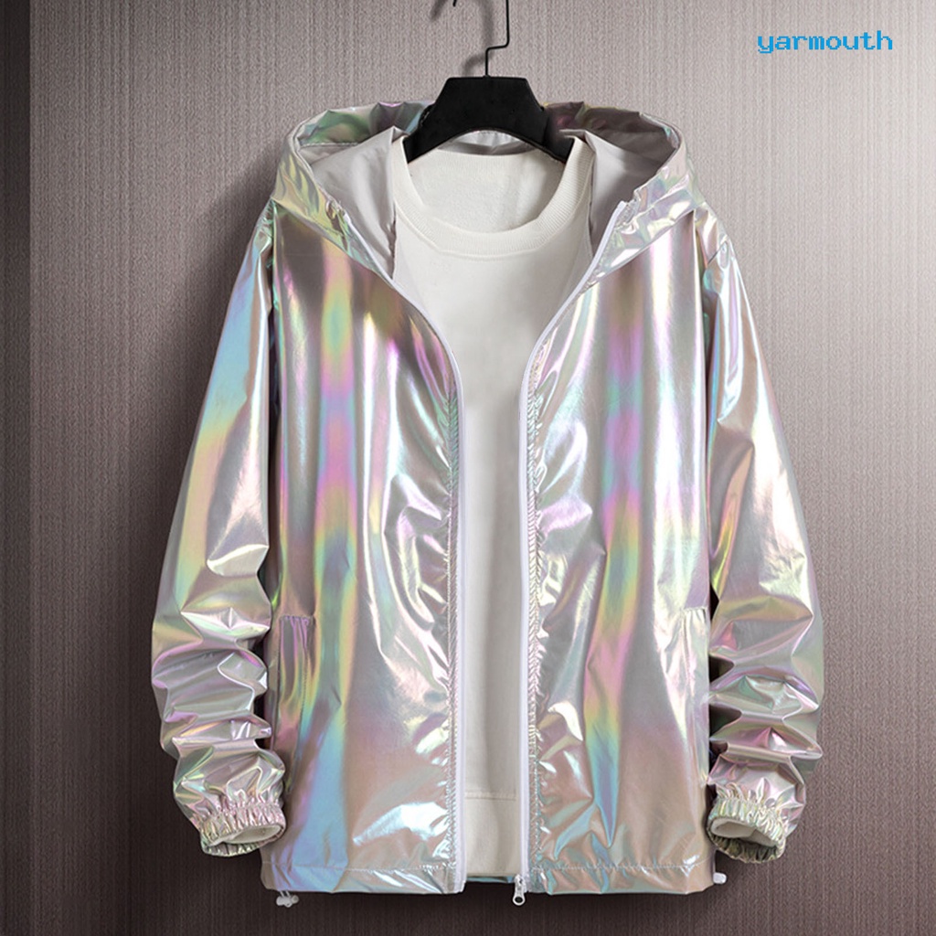 Yyr–เสื้อแจ็กเก็ตกันลม แขนยาว มีฮู้ด ไล่โทนสี บางพิเศษ ยืดหยุ่น กันแดด หลากสี สําหรับผู้ชาย ราคา ถูกที่สุด ดีลบีเคเค แกลเลอรีภาพที่ 7