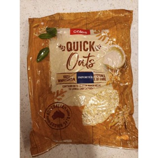 Coles Ouick Oats 900g.คลิก โอ๊ต แผ่นข้าวโอ๊ตอบ 900กรัม