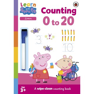 Asia Books หนังสือภาษาอังกฤษ LEARN WITH PEPPA: COUNTING 0-20: WIPE-CL