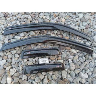 กันสาด Toyota Hilux VIGO วีโก้ Cab ลายเคฟล่า GR 2ประตูหน้า+ช…