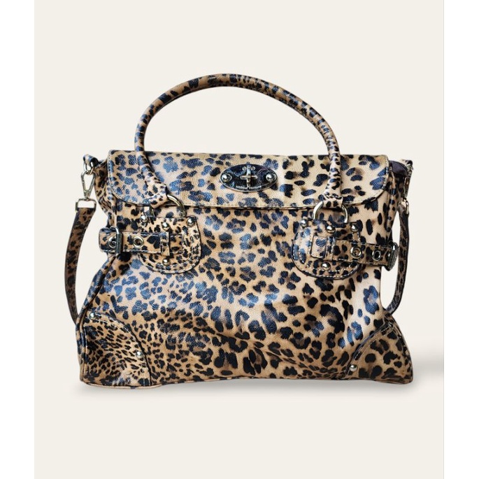 กระเป๋า Tote Bag หนังเเท้ลาย Leopard