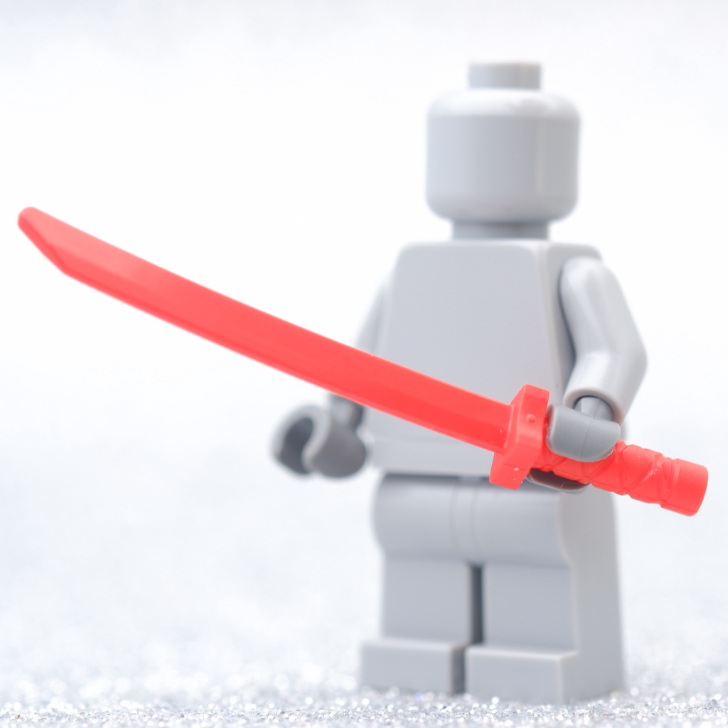 LEGO Red Katana Sword - LEGO เลโก้ มินิฟิกเกอร์ ตัวต่อ ของเล่น WEAPON
