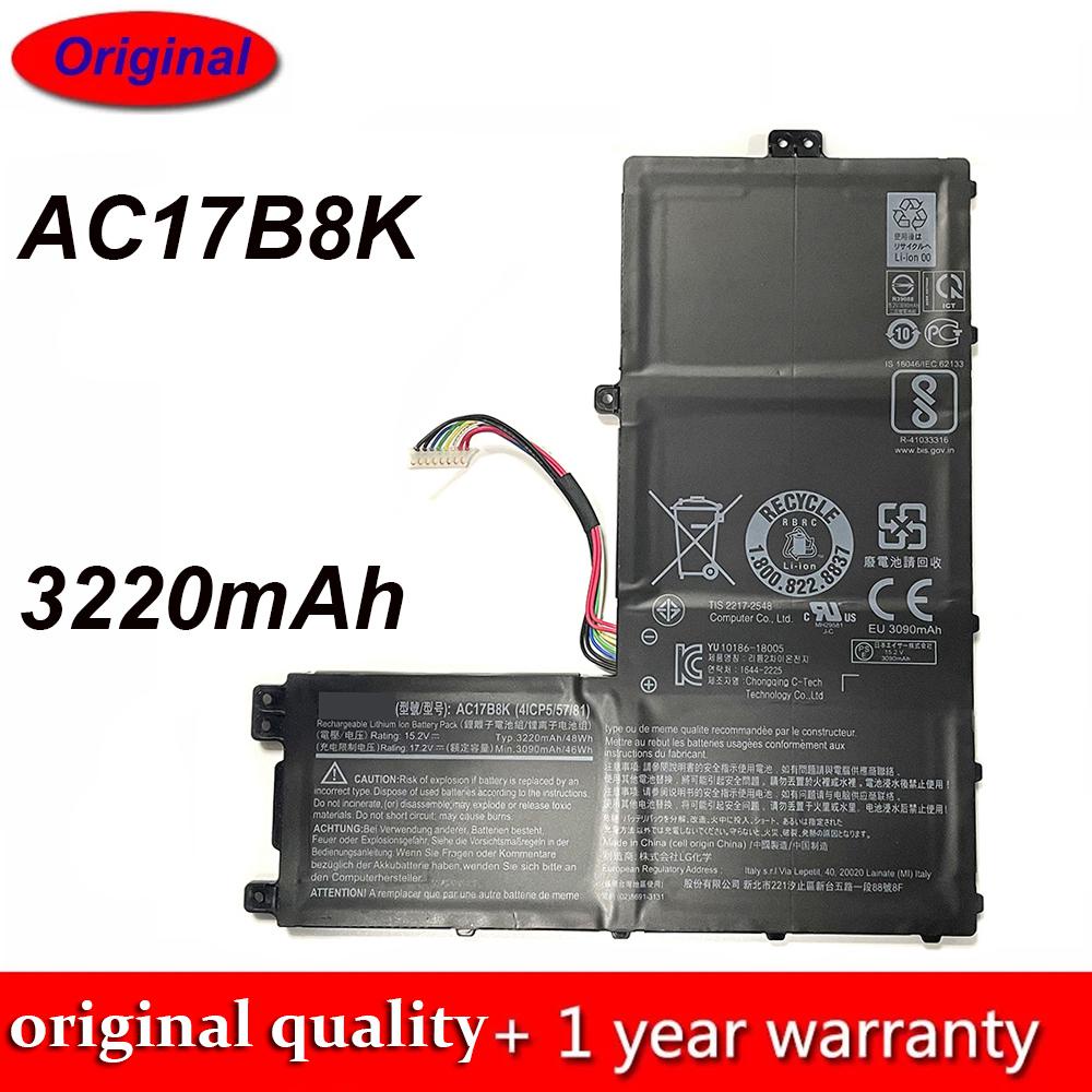 ใหม่15.2V 48Wh 3220MAh AC17B8K แบตเตอรี่แล็ปท็อปเดิมสำหรับ Acer SWIFT 3 SF315-52-33KX SF315-52G 52G-