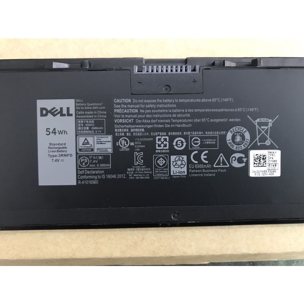 แบตเตอรี่ Dell Latitude E7240 E7250 7240 7250 7250 7440 E7440 E7450 e7420 3RNFD Battery