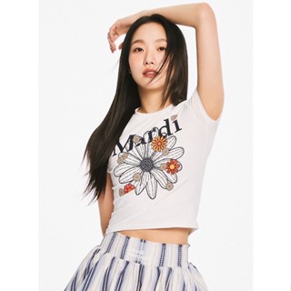 🇰🇷 พรี Mardi Mercredi Cropped Tshirt Flowermardi Blossom