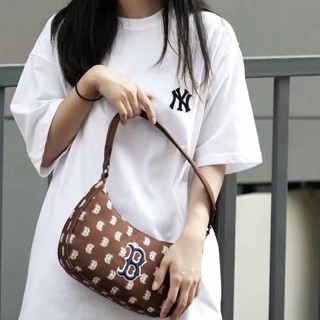 ✁▼MLB (พร้อมส่ง) HOBO BAG รุ่นใหม่ กระเป๋าMLB กระเป๋าสะพายข้าง กระเป๋าNY ของแท้%