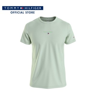 Tommy Hilfiger เสื้อยืดแขนสั้นผู้ชาย รุ่น DM0DM17216 LXW - สีเขียว