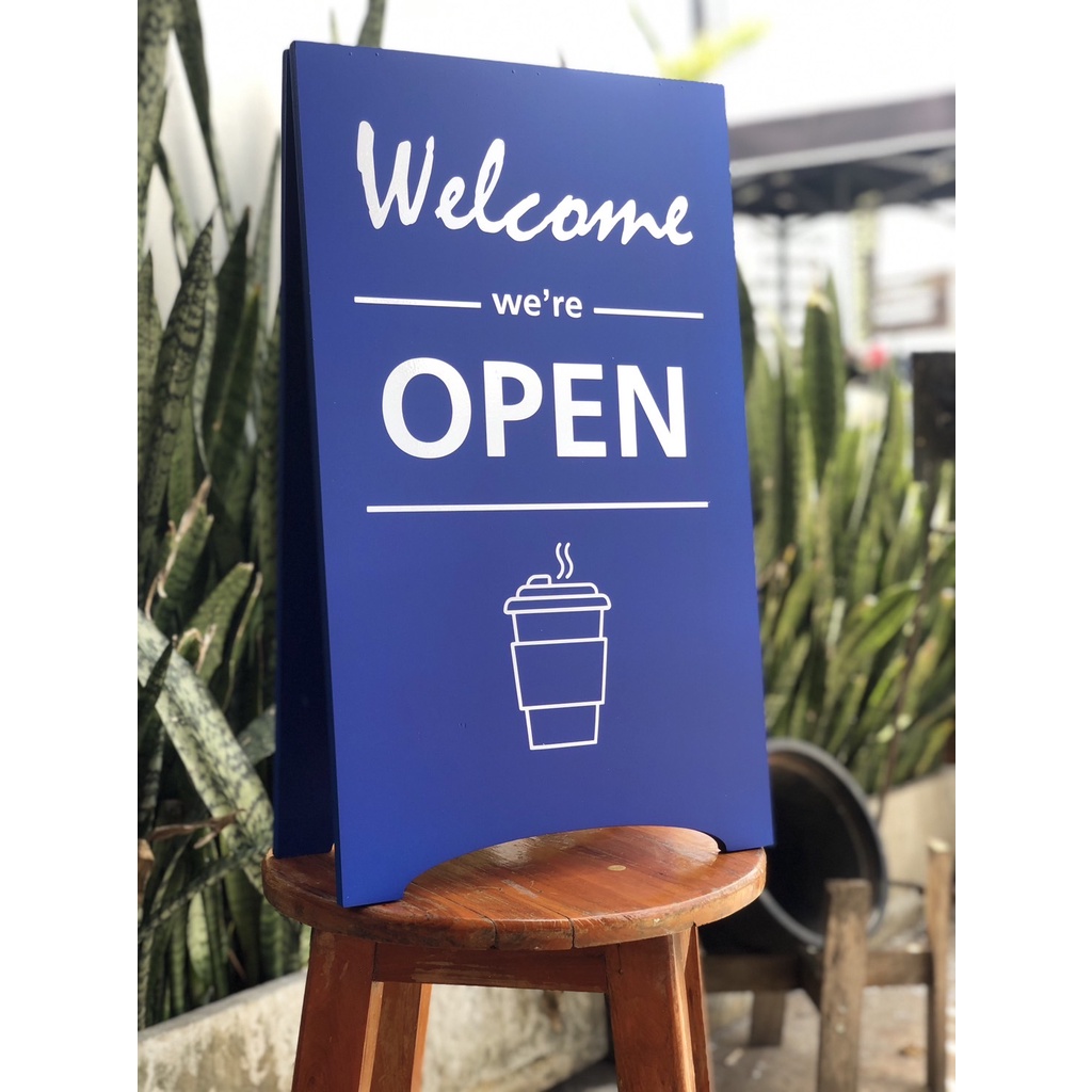 ป้ายคาเฟ่เปิด-ปิดพลาสวูสขนาด30x50cmส่งเร็วมาก sign เปลี่ยนแบบฟรี - รูปที่ 6