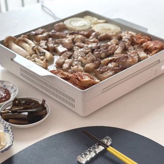 Corelle Slim Induction &amp; Grill Set: ชุดเตาแม่เหล็กไฟฟ้า induction พร้อมกระทะย่าง