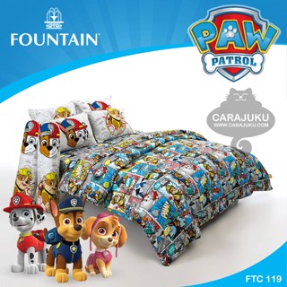 FOUNTAIN ชุดผ้าปูที่นอน ขบวนการเจ้าตูบสี่ขา Paw Patrol FTC119 #ฟาวเท่น ชุดเครื่องนอนเตียง ผ้านวม หมา สุนัข พอลพาโทรล