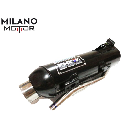 ท่อมอเตอร์ไซค์ ท่อแดงสาย4 DS4 แท้ !ผ่าหมกกะพรือ ไล่ข้างOPEN คอ25 ใส่ PCX 2018-2021 motorcycle exhaus