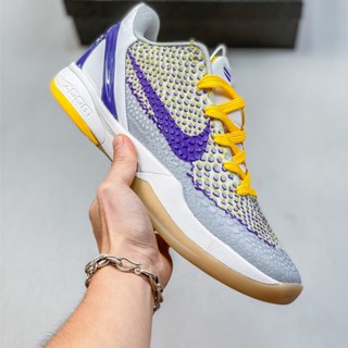 พร้อมส่ง รองเท้าผ้าใบ รองเท้าบาสเก็ตบอล N_ike Zoom Kobe BHM Kobe 6 Low Combat