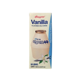 นมวนิลลาเกาหลี binggrae vanilla flavor milk 200g. 바닐라맛 우유