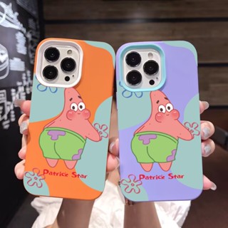 3 in 1 เคสโทรศัพท์ซิลิโคน ลาย Patrick Star ตลก สําหรับ iPhone 14Promax 13 12 11 7Plus X XR