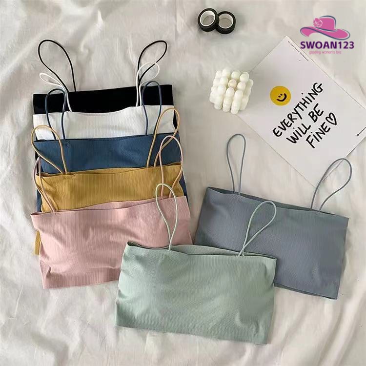 Bra บราสายเดี่ยว บราไร้โครง STRIP BRA เสื้อชั้นใน เกาะอก ลายทาง