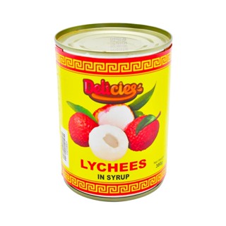 5 Cans Delicies Lychee In Syrup 380g