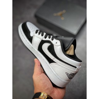 ❒♀ஐรองเท้าผ้าใบ nike แท้100% ผู้ชาย ผู้หญิง ☬◈รองเท้าผ้าใบ nike◄♙Nike Air Jordan 1 Low Panda รองเท้าบาสเก็ตบอล สีดําและส