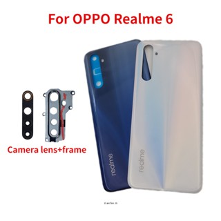 ฝาครอบแบตเตอรี่ด้านหลัง พร้อมเลนส์กล้อง แบบเปลี่ยน สําหรับ Oppo Realme 6 RMX2001