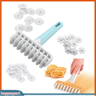 (happaypart) 37Pcs Kitchen Fondant Ribbon Cutter Roller Embosser Dough Pastry Baking Tool