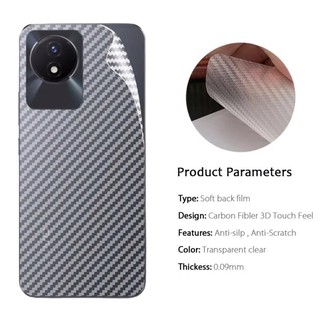 ฟิล์มหลัง เคฟล่า Kevlar VIVO V21 V23 V23Pro V27 V27Pro V29 V29E Y01 Y02 Y02s Y16 Y35 Y36 Y52 Y53 Y55 Y71 Y72 Y76S Carbon
