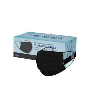 [สีดำ] SAFE&CARE MASK BLACK BOX50's หน้ากากอนามัยทางการแพทย์ 1กล่อง/50ชิ้น