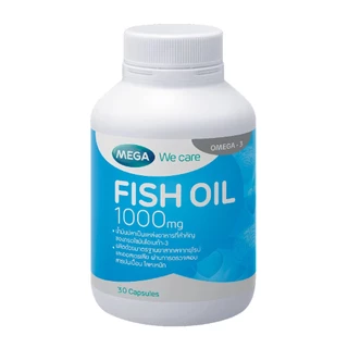Mega FISH OIL 1000mg 30 CAP ผลิตภัณฑ์เสริมอาหารน้ำมันปลา 1000 มก.