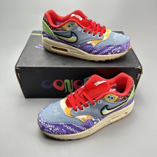 N_ike Air Max 1 Nike Half Palm Air Cushion รองเท้าวิ่ง สไตล์วินเทจ