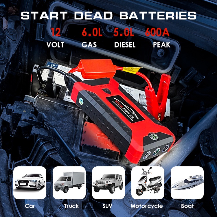 jump start รถยนต์ 99800 mAh แบบพกพา