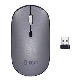 คีย์บอร์ด และเมาส์ --- WIRELESS MOUSE (เมาส์ไร้สาย) S-GEAR DUAL FUNCTION WIRELESS &amp; BLUETOOTH MOUSE (SILVER) (MS-H710)