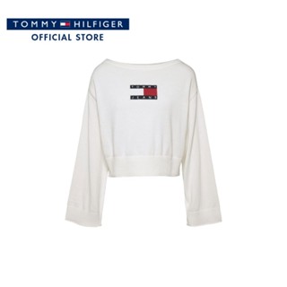 Tommy Hilfiger เสื้อสเวตเตอร์ผู้หญิง รุ่น DW0DW15750 YBH - สีขาว