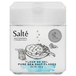 ซอลท์เต้เกล็ดดอกเกลือทะเลบริโภคไม่เสริมไอโอดีน 150กรัม  /  Salte Pure Sea Salt Flakes 150g.