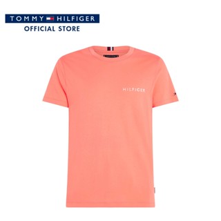 Tommy Hilfiger เสื้อยืดแขนสั้นผู้ชาย รุ่น MW0MW31527 TKL - สีชมพู