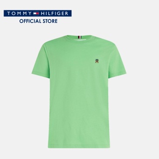 Tommy Hilfiger เสื้อยืดแขนสั้นผู้ชาย รุ่น MW0MW30054 LWY - สีเขียว