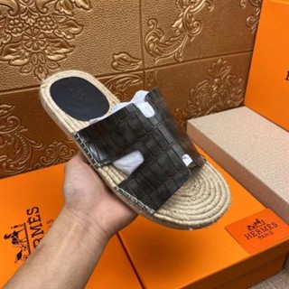 [EUR Size] Hermes รองเท้าแตะลําลอง ระบายอากาศ เหมาะกับฤดูร้อน สไตล์ยุโรป สําหรับผู้ชาย 2022