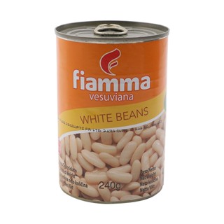 ไฟมมาวีสุเวียนาถั่วขาวในน้ำเกลือ 400กรัม  /  Fiamma Vesuviana Boiled White Beans in Brine 400g.