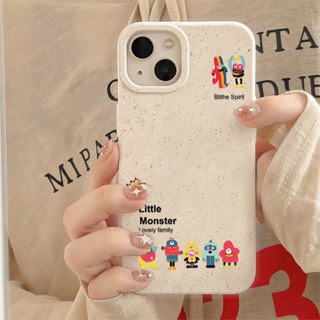 เคสโทรศัพท์มือถือแบบนิ่ม ลายมอนสเตอร์ สีขาว สําหรับ iphone 14promax 11 13 12 7 8 Plus X XR XSMax