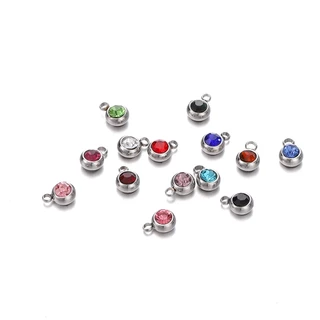 St.kunkka 5 ชิ้น/ถุงสแตนเลสจี้หิน Retro เรียบง่ายอารมณ์ Lucky Stone สร้อยคอจี้สําหรับ DIY เครื่องประดับทําของขวัญ