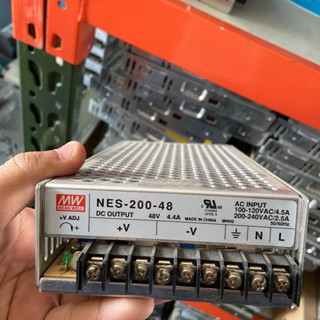 สวิตซ์ชิ่ง48V Meanwell NES-200-48 มือสองพาวเวอร์ซัพพลาย LED Strip CCTV เครื่องCNC Power Supply ขายส่ง ถูก คุณภาพดี