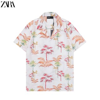 [พร้อมส่ง] Zara เสื้อเชิ้ตแขนสั้นลําลอง คอปกพับ พลัสไซซ์ สไตล์วินเทจ แฟชั่นฤดูร้อน สําหรับผู้ชาย และผู้หญิง 2023