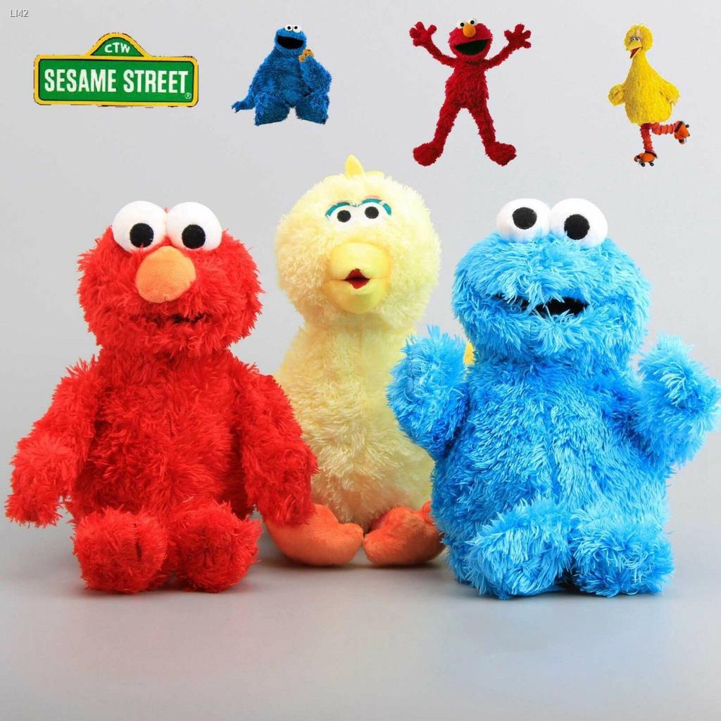 ♞☼30CM Sesame Street Pals Elmo and Cookie Monster Soft Plush Toys 30cm Kids Toy