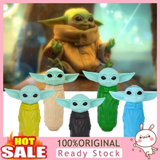 [B_398] 12cm Baby Yoda Figure Pipe Cartoon Craft Toy Miniature Figurine Hobby Collection Cute Silicone Star War Cartoon Alien Figure Pipe Home Decor