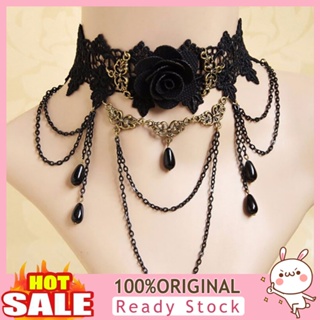 [B_398] Women Fashion Rose Flower Hollow Choker Pendant Necklace Jewelry